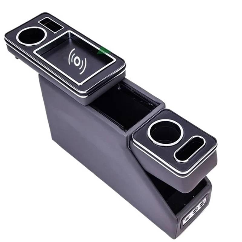 Armlehnenbox FÜR Toyota FÜR Wish FÜR Reihe Vorne Geländer Box Set Allgemeine Business Armlehne Zentrale Shop Business Auto 3th 15CM16CM Mittelarmlehne(Gray Wireless chargi) von TjOta