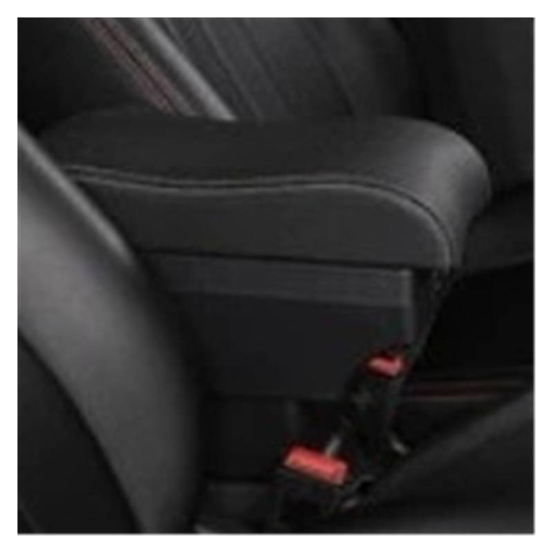 Armlehnenbox Für 206 207 CC Armlehne Box Center Console Zentrale Speicher Inhalt Lagerung Mit USB Produkte Zubehör Mittelarmlehne(C-Black White Lines) von TjOta