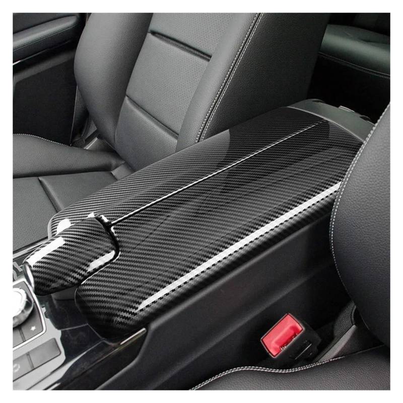 Armlehnenbox Für Benz E Für Klasse W212 2010-2015 Auto Carbon Fiber Center Console Cover Center Armlehne Box Armlehne Protector Mittelarmlehne(Carbon Fiber) von TjOta