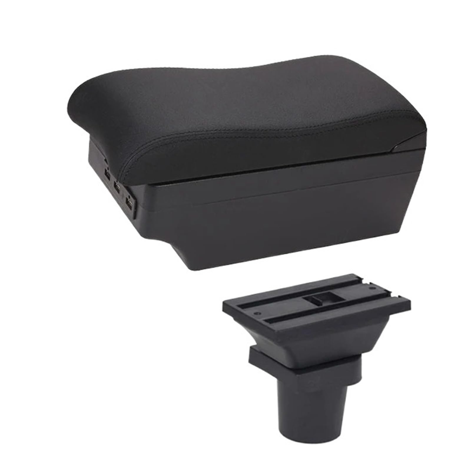 Armlehnenbox Für CR-Z Für CRZ Armlehnenbox Für Arm-Ellenbogenstütze Mittelkonsole Aufbewahrungskoffer Modifikationszubehör Mit Getränkehalter USB-Anschluss Mittelarmlehne(C-Black Black Lines) von TjOta