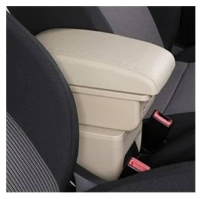 Armlehnenbox Für CR-Z Für CRZ Zentrale Inhalt Store Fall Konsole Lagerung Ellenbogen Unterstützung Rest Für Armlehne Box Mittelarmlehne(B-Beige) von TjOta