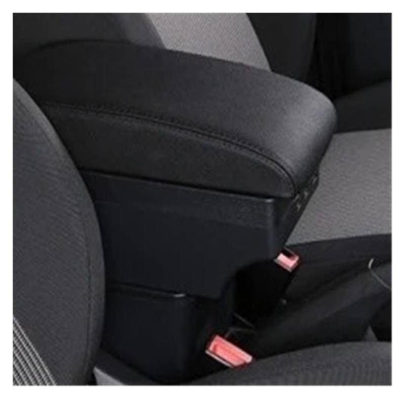 Armlehnenbox Für CR-Z Für CRZ Zentrale Inhalt Store Fall Konsole Lagerung Ellenbogen Unterstützung Rest Für Armlehne Box Mittelarmlehne(C-Black Black line) von TjOta