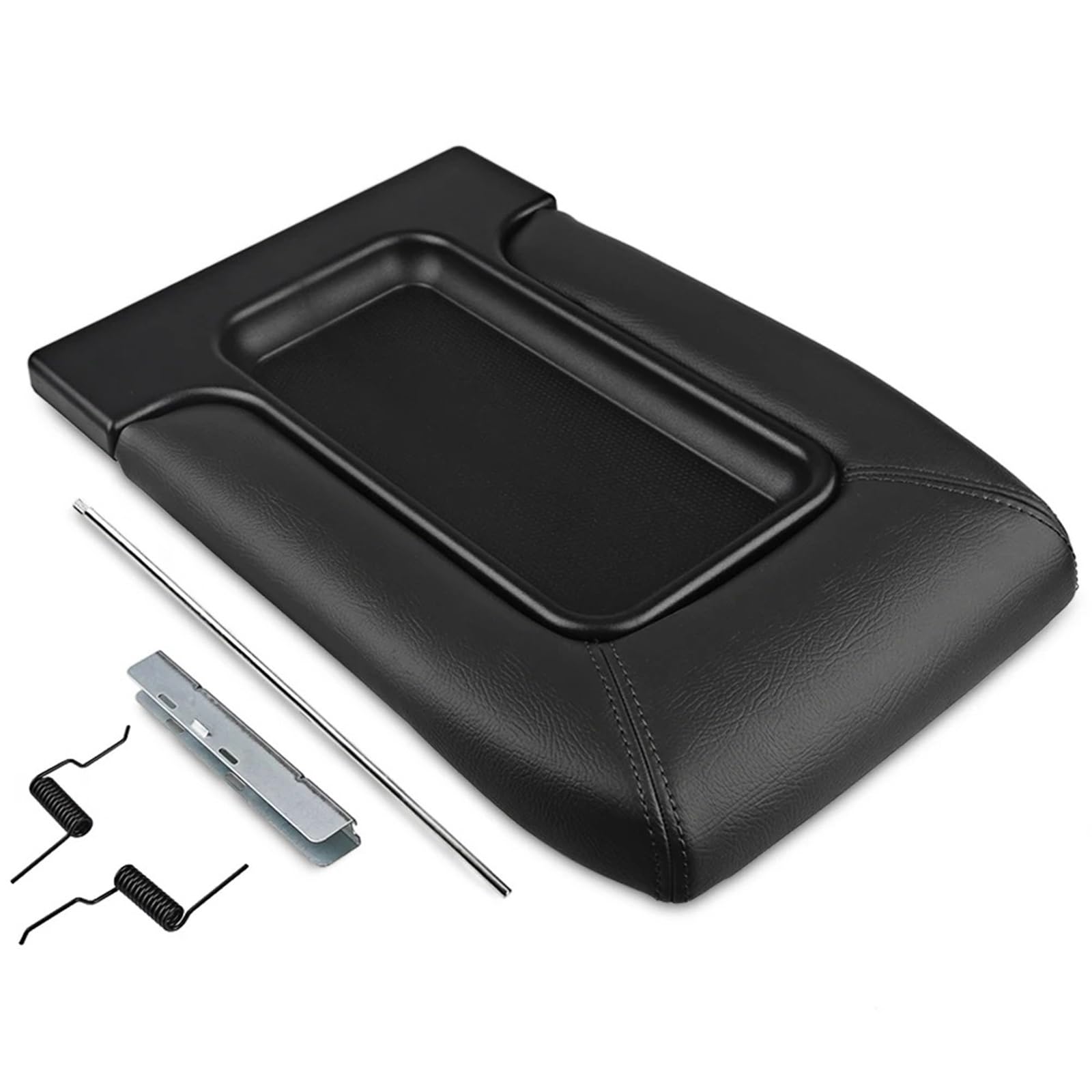 Armlehnenbox Für Cadillac Für Escalade Für ESV Für EXT Für Pickup Für Truck 2002-2003 PU-Armlehnen-Kit Armlehnenbox Schutzverkleidung Mittelkonsole Armlehnenbox Mittelarmlehne(Black) von TjOta