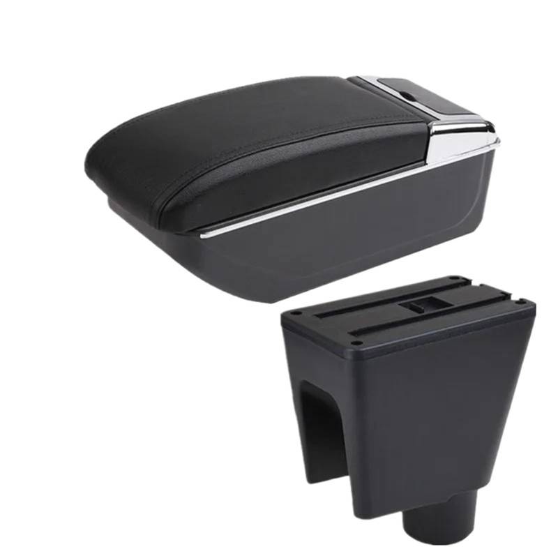 Armlehnenbox Für Chevrolet Für Spark III Für Aveo T200 Konsolen-Aufbewahrungsbox Dekoration Autozubehör Innenteil Armlehnenbox Mittelarmlehne(B Black line NO USB) von TjOta
