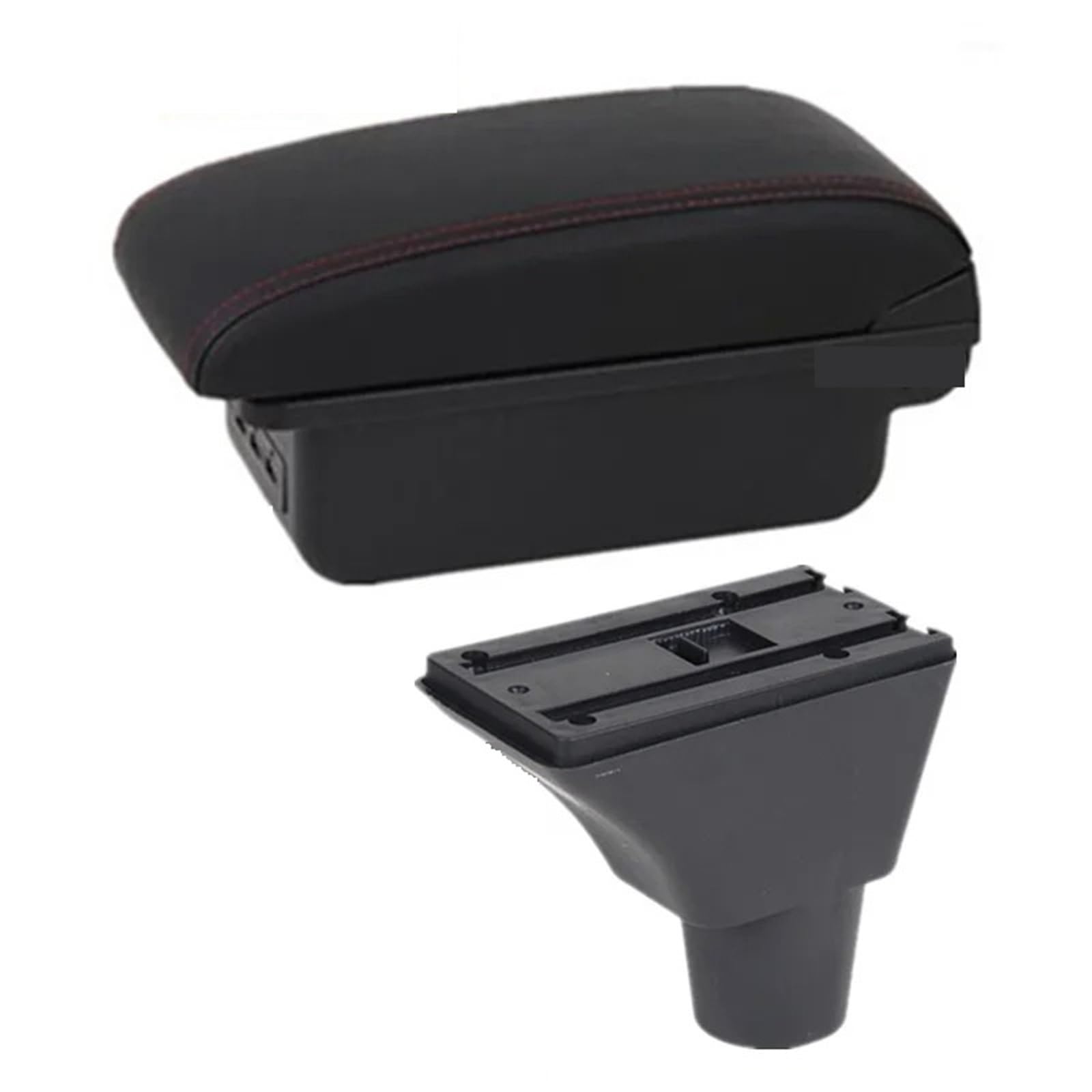 Armlehnenbox Für Citroen C 3 C 4 Für C3 Für C4 Zentrale Aufbewahrungsbox Innenraum Spezielles Nachrüst-Autozubehör Autoarmlehne Armlehnenbox Mittelarmlehne(B1 red line 3USB) von TjOta