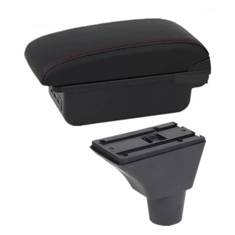Armlehnenbox Für Citroen C 3 C 4 Für C3 Für C4 Zentrale Aufbewahrungsbox Innenraum Spezielles Nachrüst-Autozubehör Autoarmlehne Armlehnenbox Mittelarmlehne(B1 red line 3USB) von TjOta