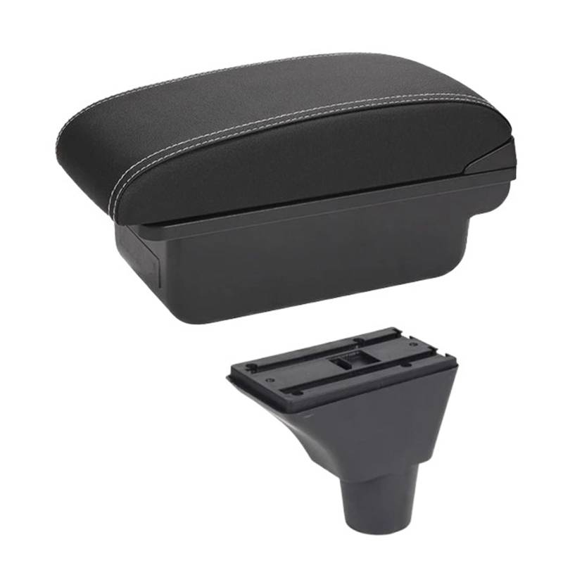Armlehnenbox Für Civic Ep3 Armlehnenbox Zentrale Speicherinhaltsaufbewahrungsbox Armlehnenbox Mit Getränkehalter USB-Schnittstelle Mittelarmlehne(A-Black White line) von TjOta