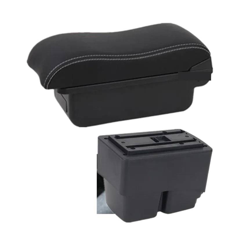 Armlehnenbox Für Ford Für Fiesta MK7 2009-2017 Aufbewahrungsbox Innenraum Spezielle Nachrüstung Autozubehör Armlehnenbox Autoarmlehne Mittelarmlehne(A3 White line No USB) von TjOta