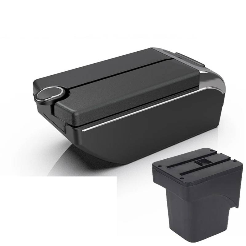 Armlehnenbox Für Ford Für Focus 2 Mk2 2005 2006 2007 2008 2009 2010 2011 Autoarmlehnenbox Aufbewahrungsbox Autozubehör Armlehnenbox Mittelarmlehne(B2 Black line 7 USB) von TjOta