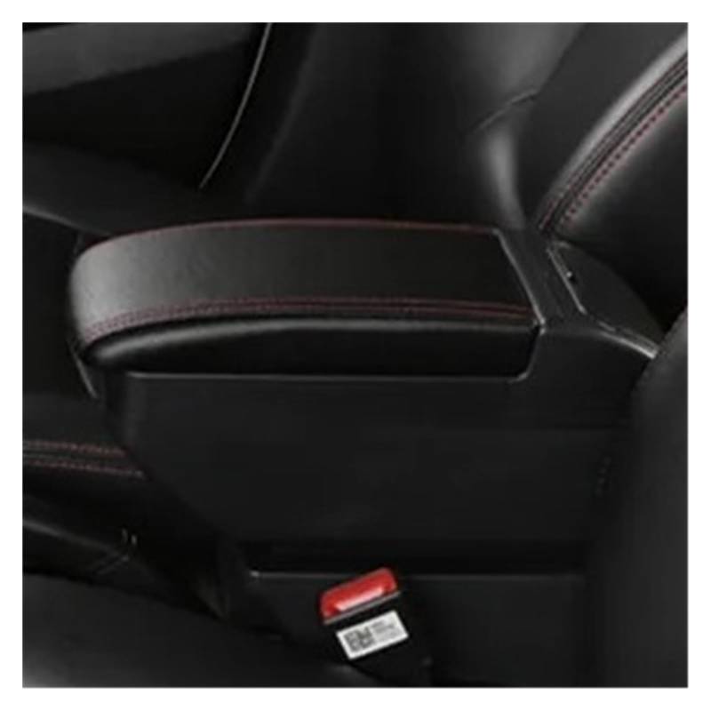 Armlehnenbox Für Ford Für Focus 2 Mk2 2005 2006 2007 2008 2009 2010 2011 Autoarmlehnenbox Aufbewahrungsbox Autozubehör Armlehnenbox Mittelarmlehne(F Black Red No USB) von TjOta