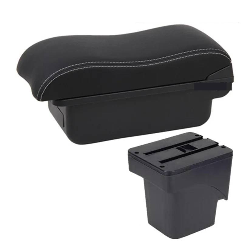 Armlehnenbox Für Ford Für Focus 2 Mk2 2005-2011 Auto-Armlehnenbox Aufbewahrungsbox Spezielle Nachrüst-Armlehnenbox Für Autozubehör Mittelarmlehne(A3 White line No USB) von TjOta