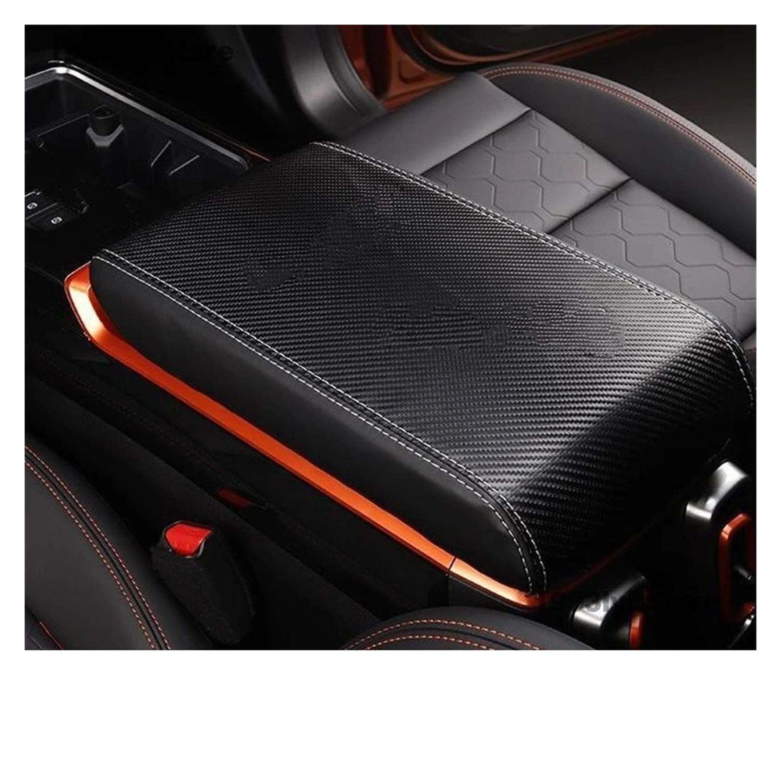 Armlehnenbox Für Great Für Wall Für Haval Für Dargo Für Big Für Dog Zentrale Aufbewahrungsbox Armlehne Für Smart Cover Spezielle Modifikation Jahreszeiten Mittelarmlehne(Carbon Fiber Grain) von TjOta