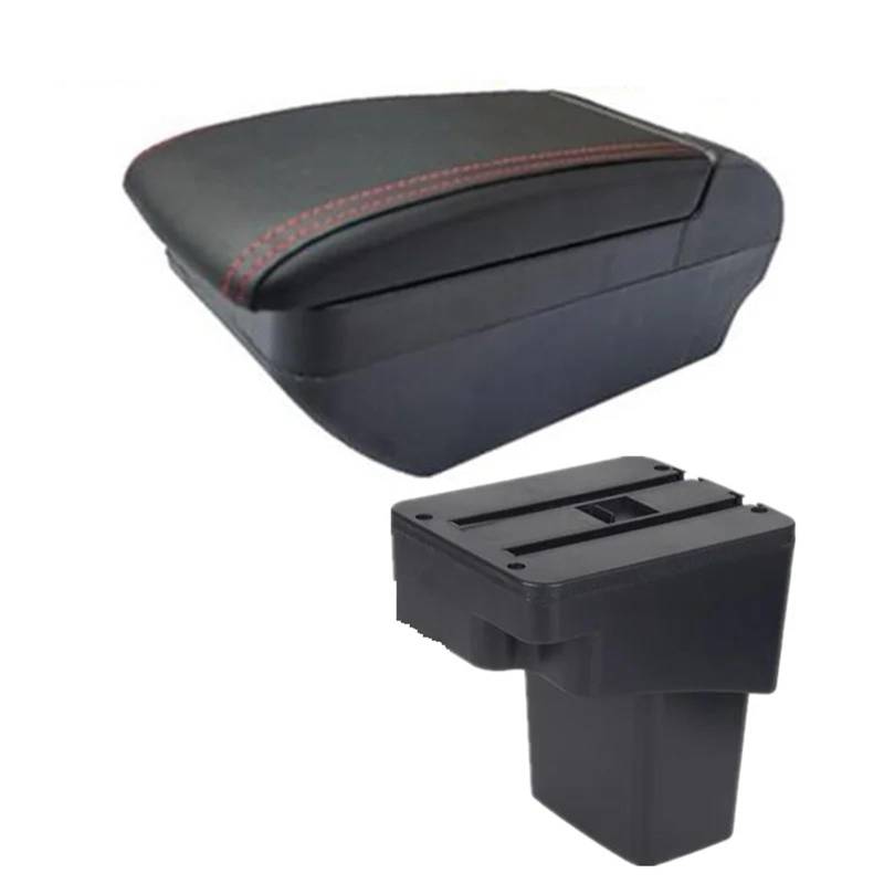 Armlehnenbox Für Hyundai Für Solaris Für Accent Für Solaris 2011 2012 2013 2013 2014 2015 2016 Aufbewahrungsbox Autozubehör Armlehnenbox Mittelarmlehne(F red line No USB) von TjOta