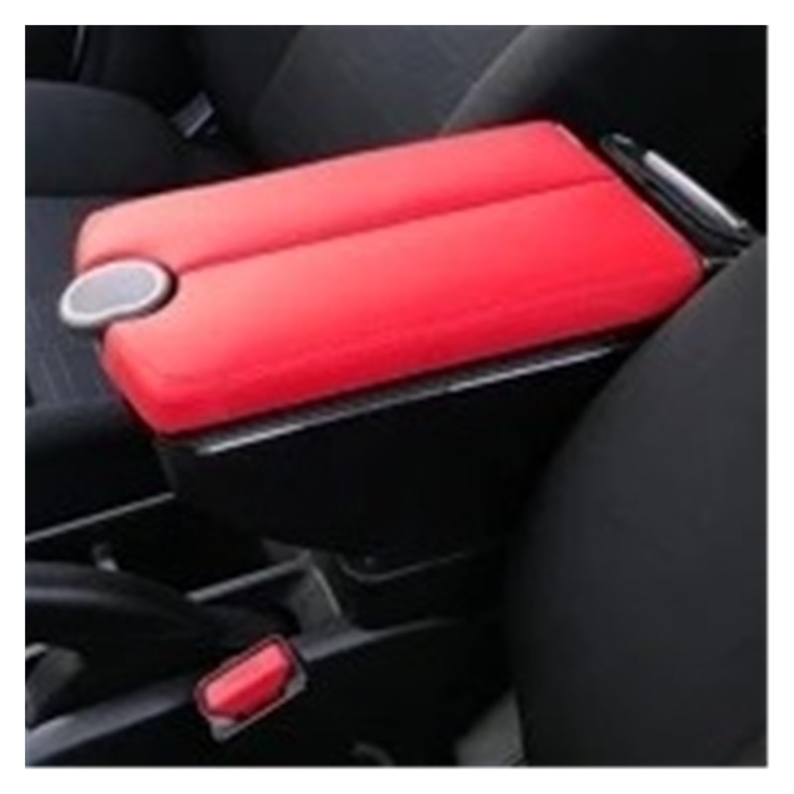 Armlehnenbox Für Infiniti Für ESQ Für Juke Armlehnenbox Mittelkonsolen-Aufbewahrungsbox Armlehnen Ellenbogenstütze Mit Telefonaufladung USB-Getränkehalter Mittelarmlehne(B-Black red Panel) von TjOta