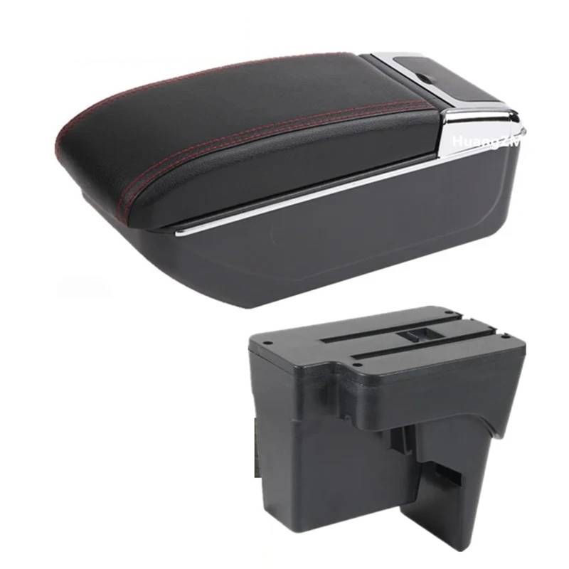 Armlehnenbox Für Kia K3 BL7 2023 2024 2025 Aufbewahrungsbox Dedizierte Nachrüstung Für Den Innenraum Autozubehör Auto-Armlehnenbox Armlehnenbox Mittelarmlehne(B red line NO USB) von TjOta