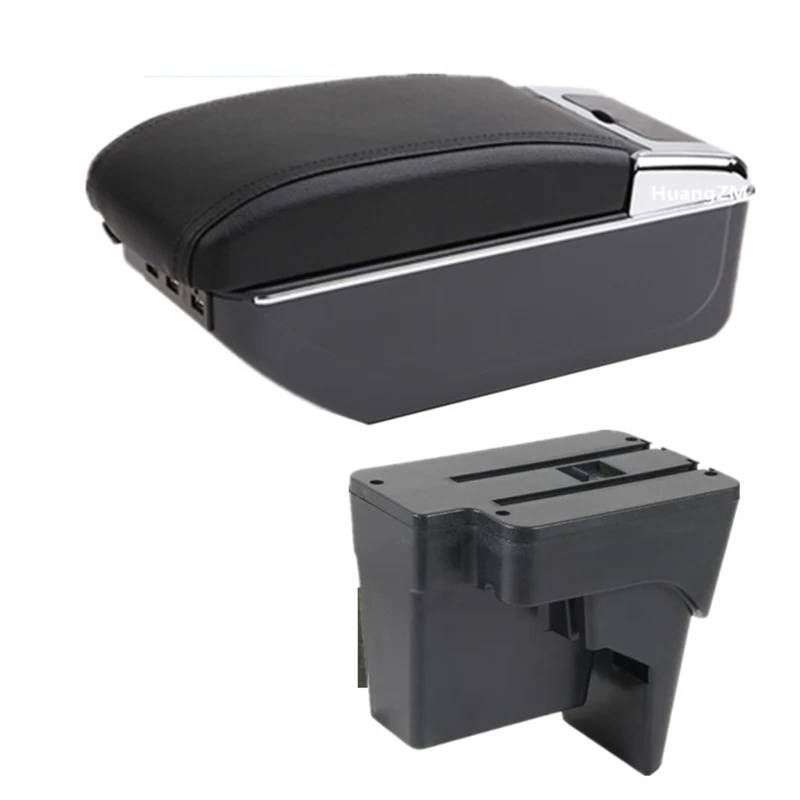 Armlehnenbox Für Kia K3 BL7 2023 2024 2025 Aufbewahrungsbox Dedizierte Nachrüstung Für Den Innenraum Autozubehör Auto-Armlehnenbox Armlehnenbox Mittelarmlehne(D Black line 7USB) von TjOta