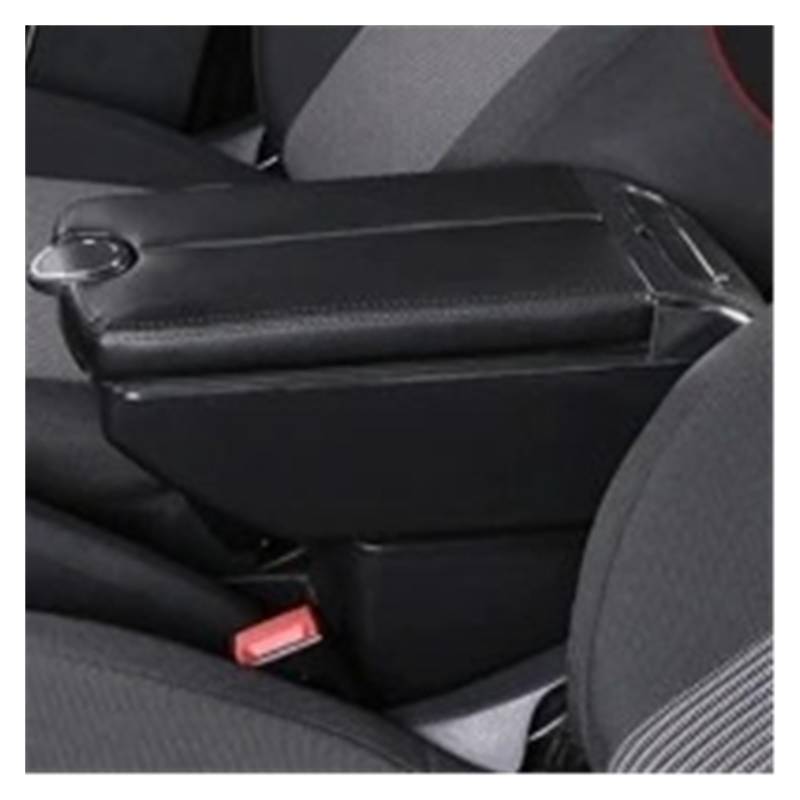 Armlehnenbox Für Mini Für Coupé R56 R57 Armlehnenbox Doppeltüren Öffnen 7USB-Schnittstelle Mittelkonsole Aufbewahrungsbox Für Armlehne Autozubehör Armlehnen Mittelarmlehne(B-Black Black line) von TjOta
