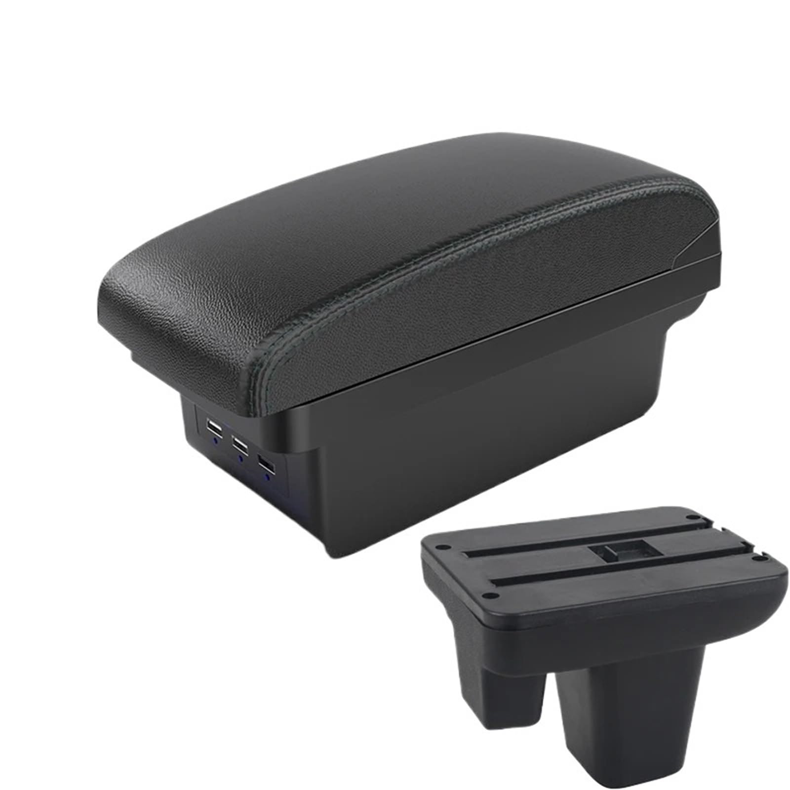 Armlehnenbox Für Morris Für Garagen MG3 Armlehnenbox Mittelkonsole Zentrale Aufbewahrungsbox Für Inhalte Mit Getränkehalter USB Rechtslenker Mittelarmlehne(B2 Black line 3 USB) von TjOta