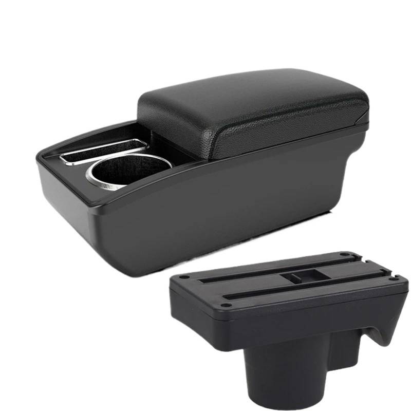 Armlehnenbox Für Opel Für Astra H 2006-2011 Auto-Armlehnen-Aufbewahrungsbox Einfache Installation Mit Getränkehalter-Armlehnenbox Mittelarmlehne(A2 Black line NO USB) von TjOta