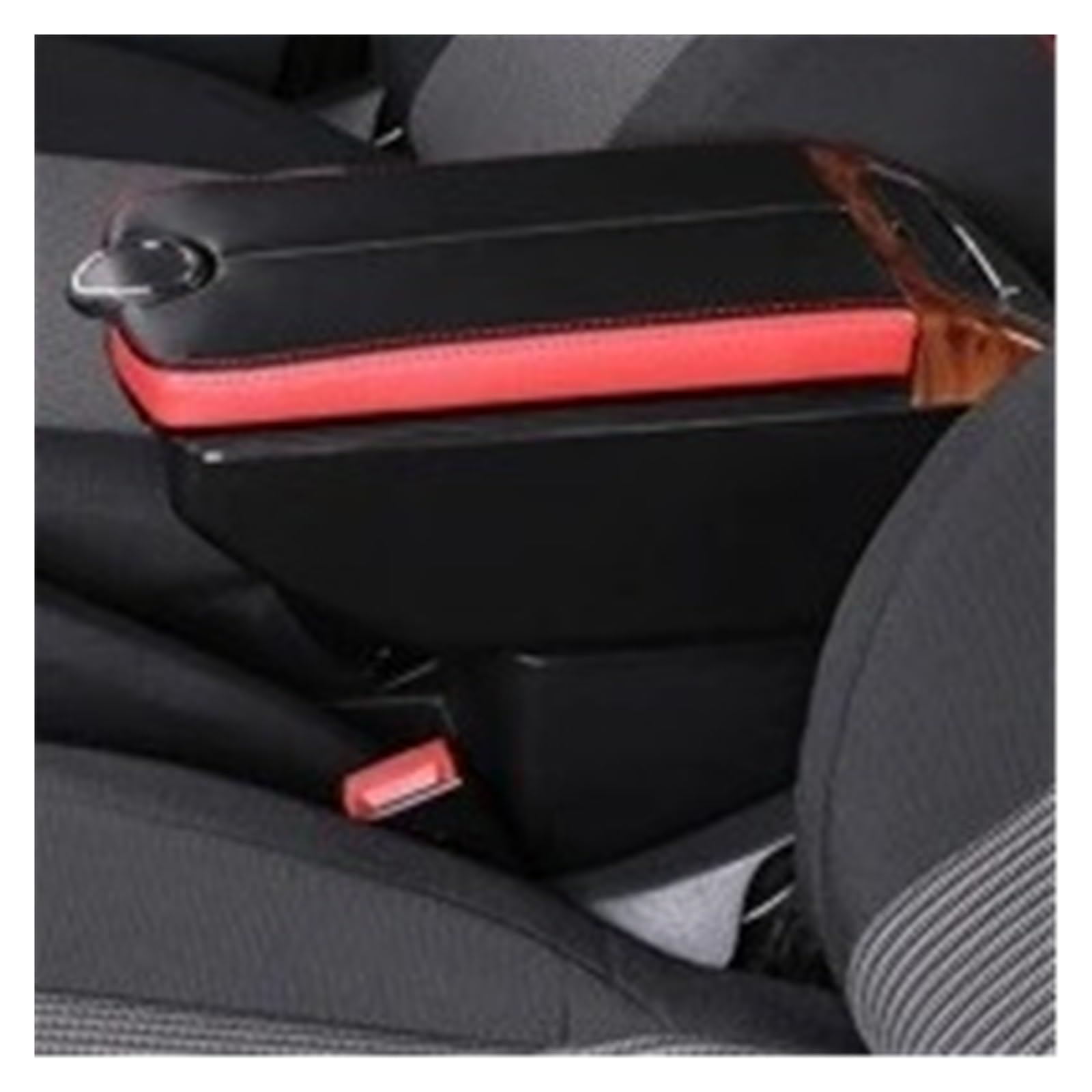 Armlehnenbox Für Opel Für Corsa D Armlehnenbox Aufbewahrung Zentralbehälter Inhalt Aufbewahren Innenausstattung Ellenbogenstütze Getränkehalter Mittelarmlehne(A-Black red Edge) von TjOta