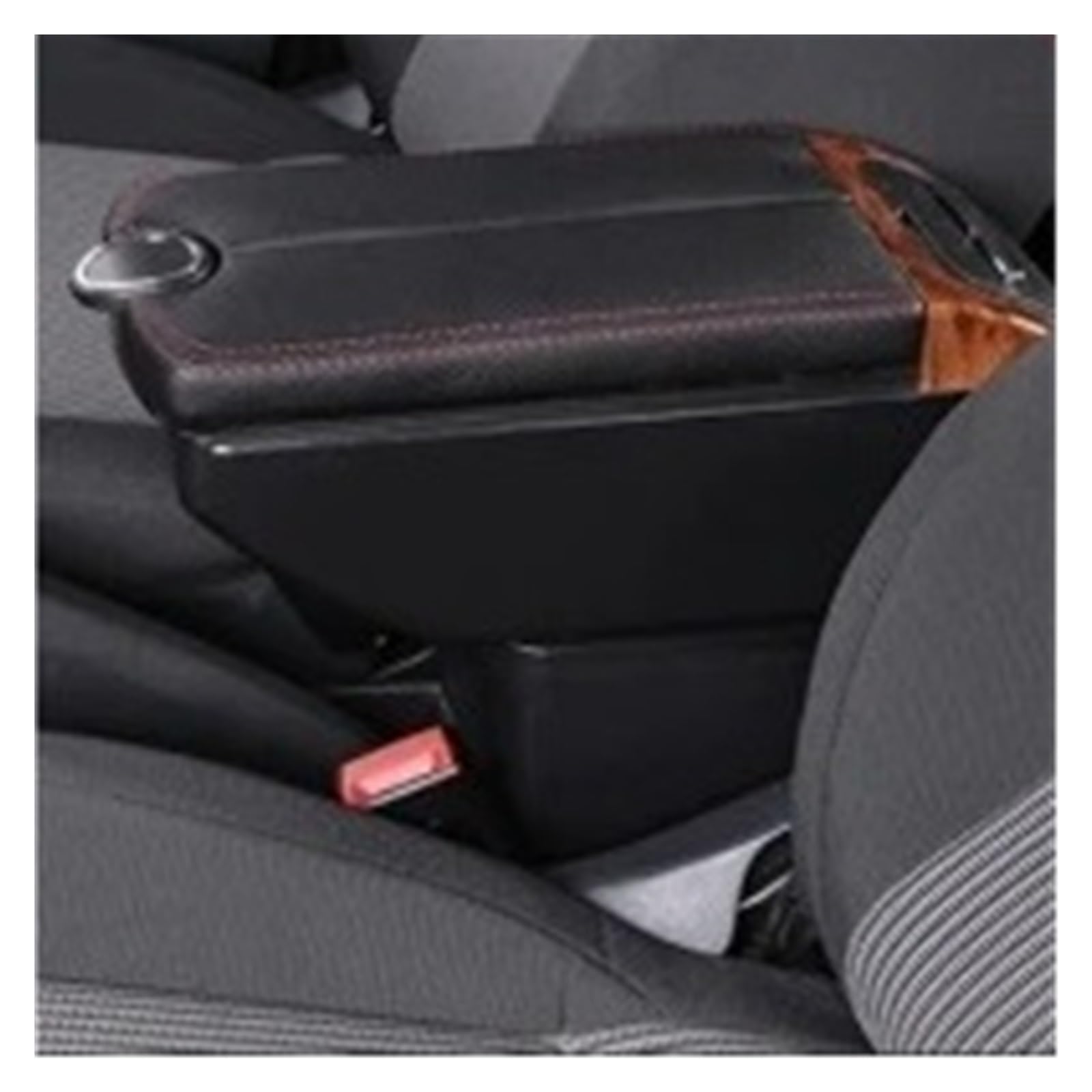 Armlehnenbox Für Opel Für Corsa D Armlehnenbox Aufbewahrung Zentralbehälter Inhalt Aufbewahren Innenausstattung Ellenbogenstütze Getränkehalter Mittelarmlehne(A-Black red line) von TjOta