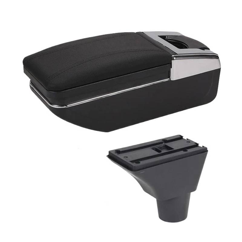 Armlehnenbox Für Opel Für Meriva Armlehnenbox Zentrale Aufbewahrungsbox Für Inhalte Armlehnenbox Mit Getränkehalter Aschenbecher USB-Schnittstelle Mittelarmlehne(A-Black Black line) von TjOta