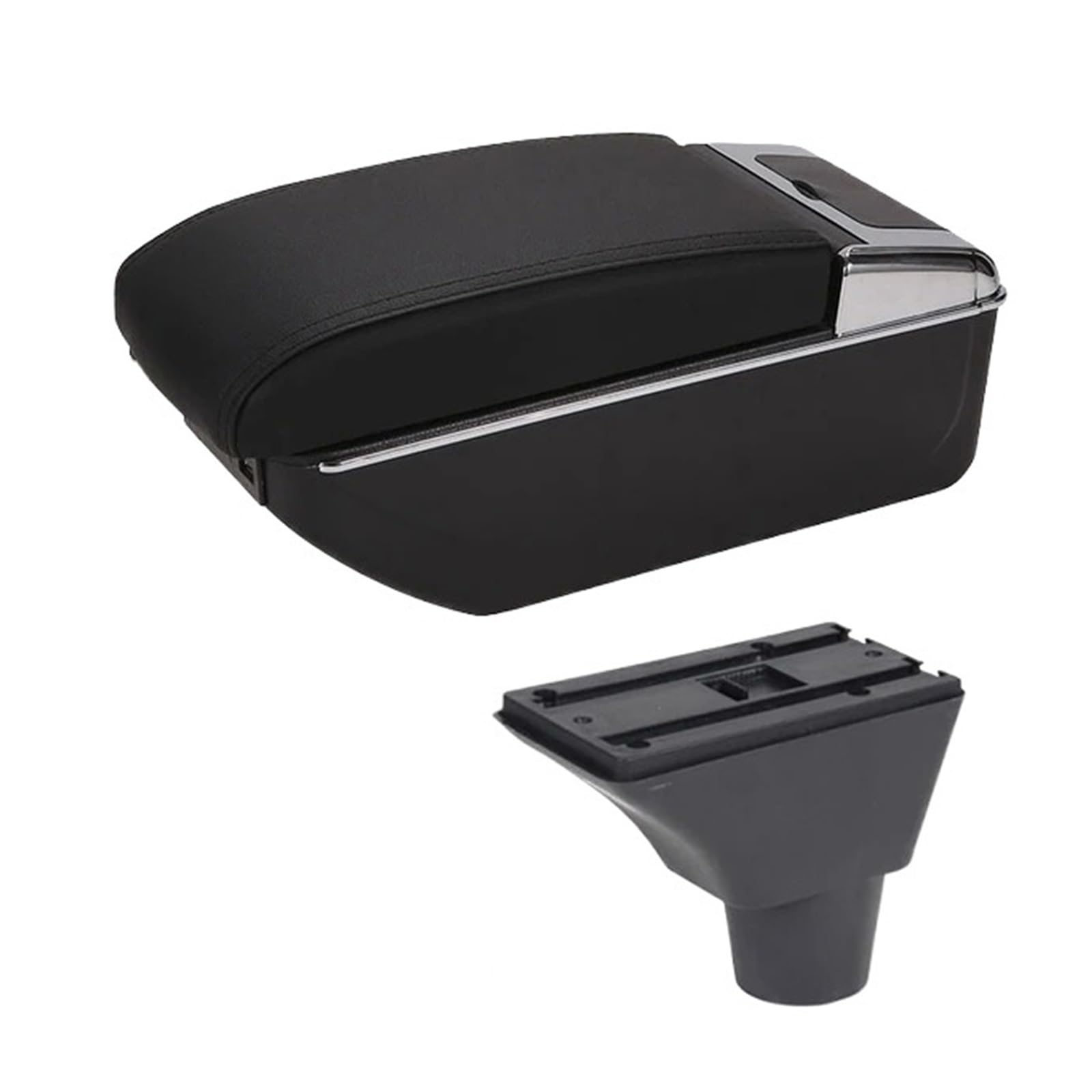 Armlehnenbox Für Opel Für Meriva Armlehnenbox Zentrale Aufbewahrungsbox Für Inhalte Armlehnenbox Mit Getränkehalter Aschenbecher USB-Schnittstelle Mittelarmlehne(C-Black Black line) von TjOta