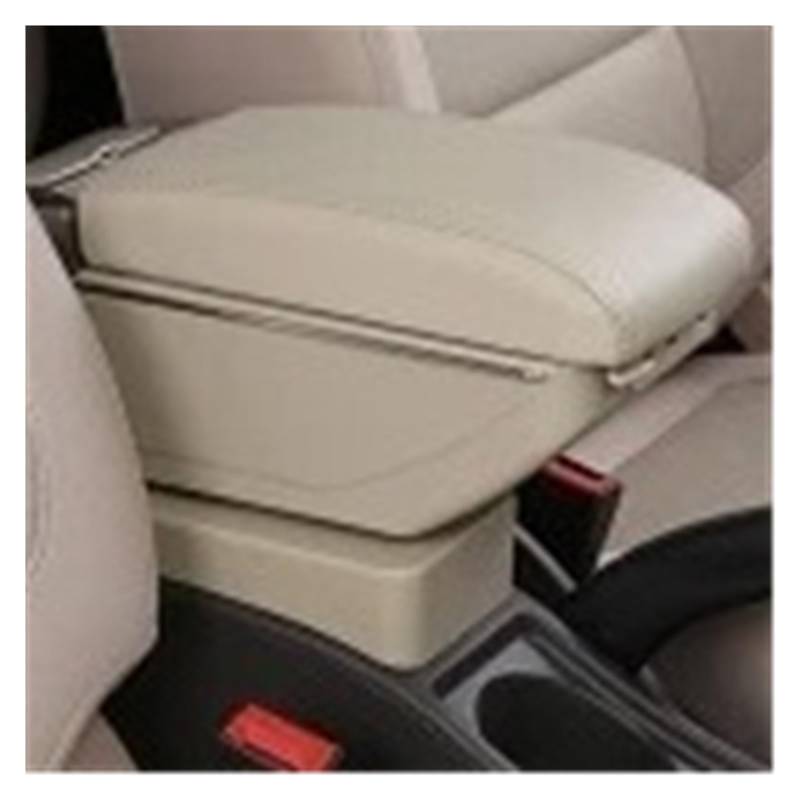 Armlehnenbox Für Opel Für Meriva Armlehnenbox Zentrale Aufbewahrungsbox Für Inhalte Armlehnenbox Mit Getränkehalter Aschenbecher USB-Schnittstelle Mittelarmlehne(D-Beige) von TjOta