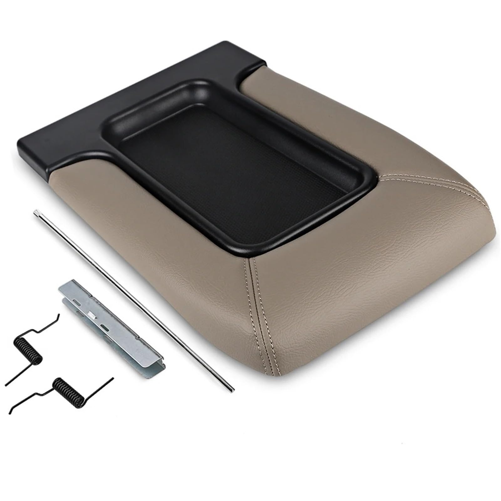 Armlehnenbox Für Pickup Für Truck Für Silverado Für Tahoe Für Suburban PU-Armlehnen-Kit Armlehnenbox Schutzverkleidung Mittelkonsole Armlehnenbox-Abdeckung Mittelarmlehne(Brown) von TjOta