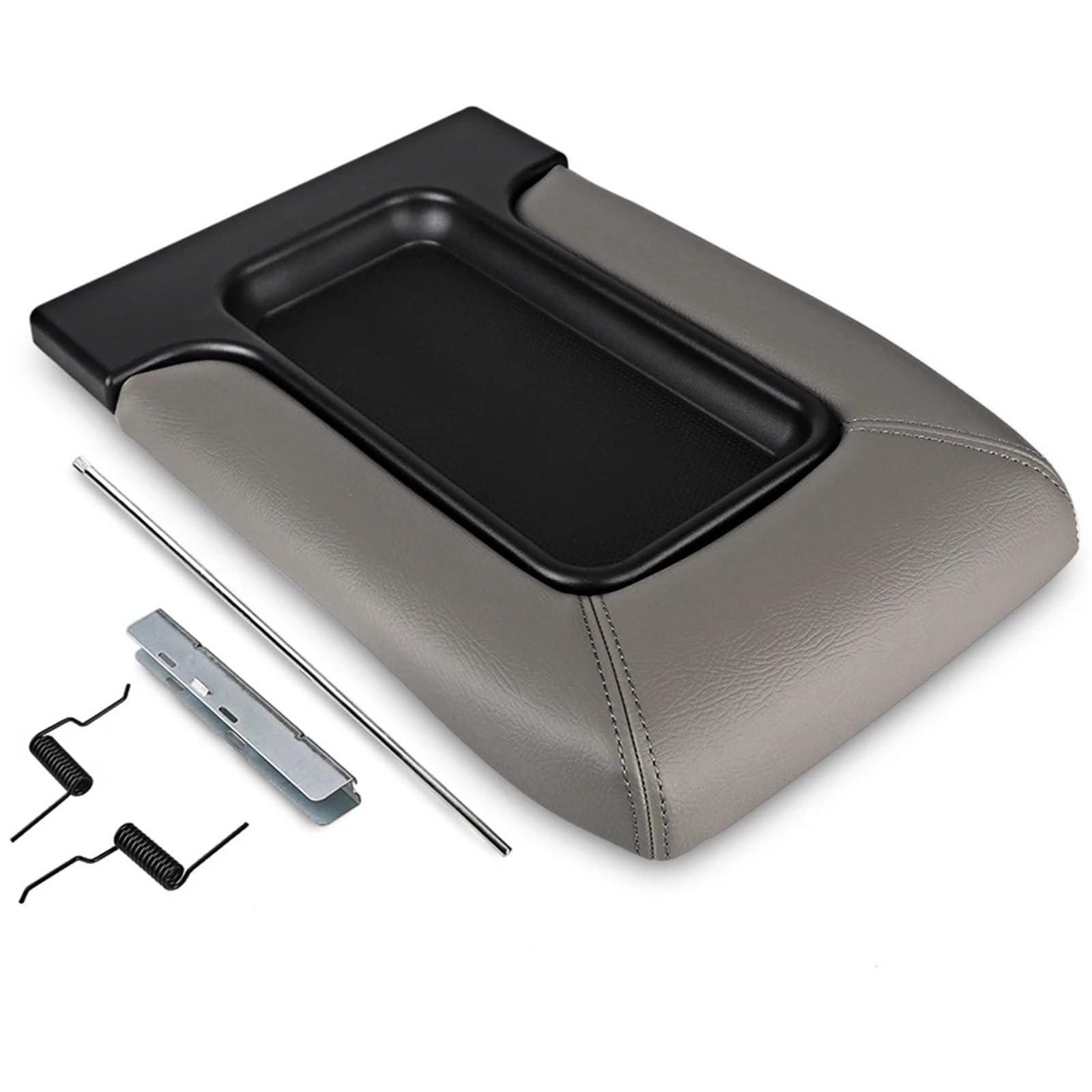 Armlehnenbox Für Pickup Für Truck Für Silverado Für Tahoe Für Suburban PU-Armlehnen-Kit Armlehnenbox Schutzverkleidung Mittelkonsole Armlehnenbox-Abdeckung Mittelarmlehne(Gray) von TjOta
