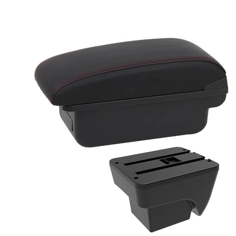 Armlehnenbox Für Seat Für Ibiza Mk5 Für Arona 2017 2018 2019-2025 Innenmittelarmlehnenkonsole Aufbewahrungsbox Autozubehör Autoarmlehne Mittelarmlehne(C2 Red line No USB) von TjOta