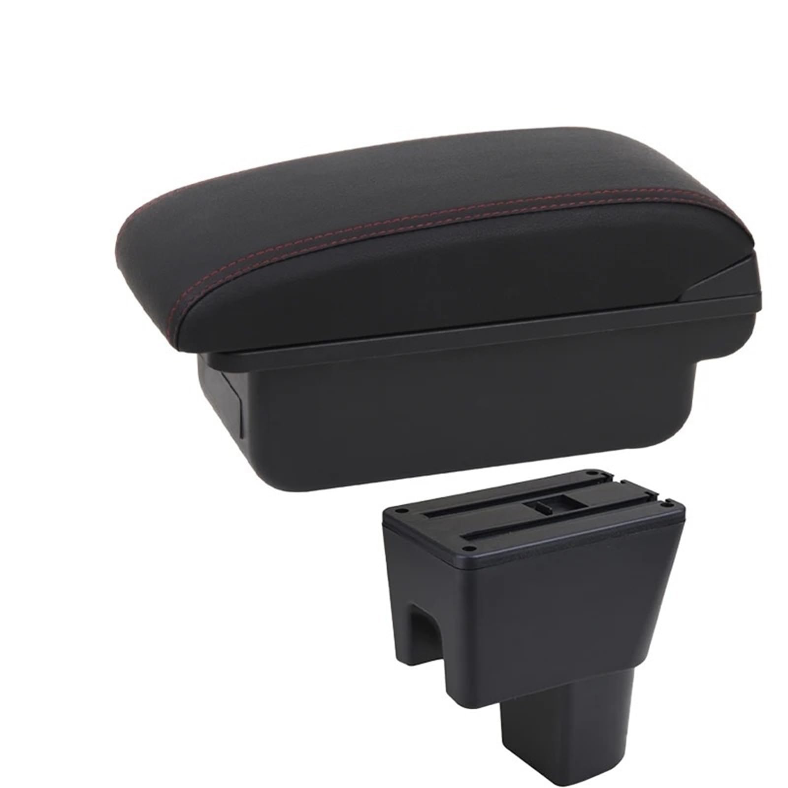 Armlehnenbox Für Suzuki Für Celerio Armlehnenbox Änderungsteile Hinzufügen Einer Aufbewahrungsbox Mit USB-Autozubehör Armlehne Mittelarmlehne(C2 Red line No USB) von TjOta