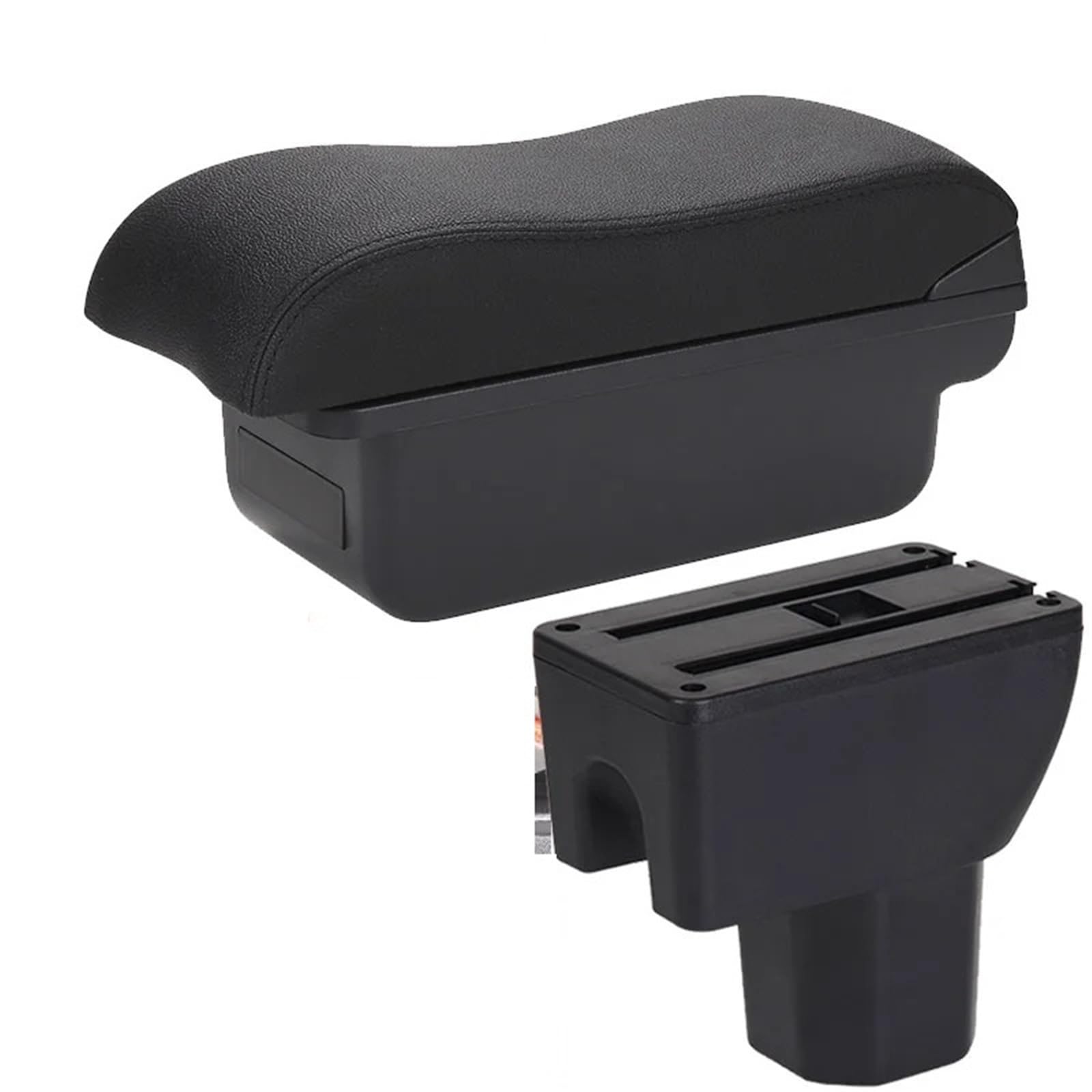 Armlehnenbox Für Suzuki Für Ignis Für IGNIS Autoarmlehne Gebogene Oberfläche Leder Einfache Installation Autoaufbewahrungsbox Spezielle Armlehnenbox Mittelarmlehne(C2 Black line NO USB) von TjOta