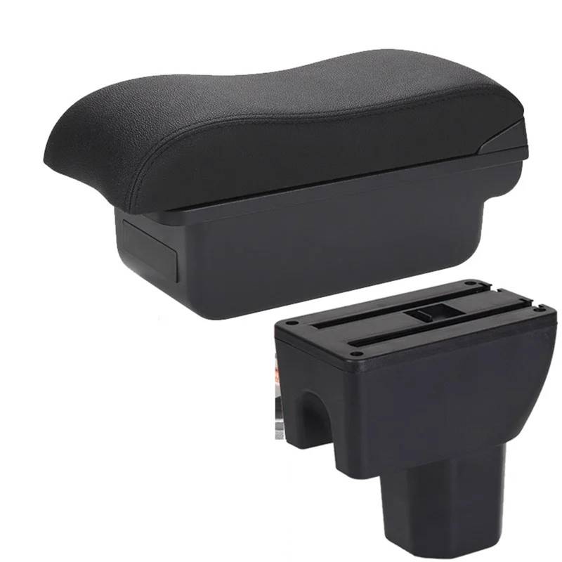 Armlehnenbox Für Suzuki Für Ignis Für IGNIS Autoarmlehne Gebogene Oberfläche Leder Einfache Installation Autoaufbewahrungsbox Spezielle Armlehnenbox Mittelarmlehne(C2 Black line NO USB) von TjOta