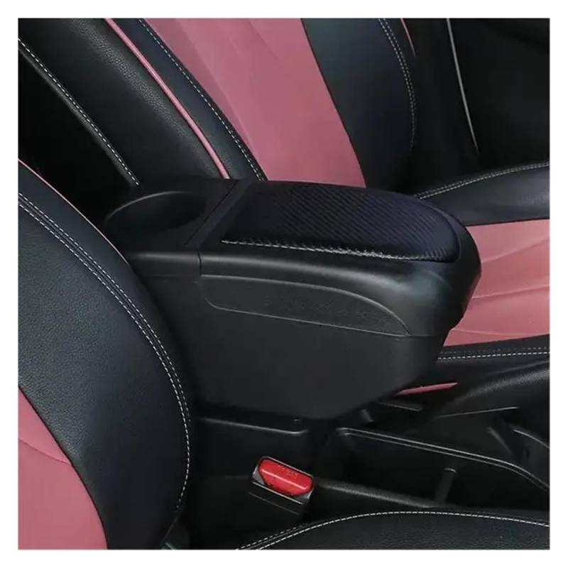 Armlehnenbox Für Suzuki Für Liana Für A6 Armlehnenbox Für Arm-Ellenbogenstütze Mittelkonsolen-Aufbewahrungskoffer Mit Getränkehalter USB-Anschluss Mittelarmlehne(All Black Color) von TjOta