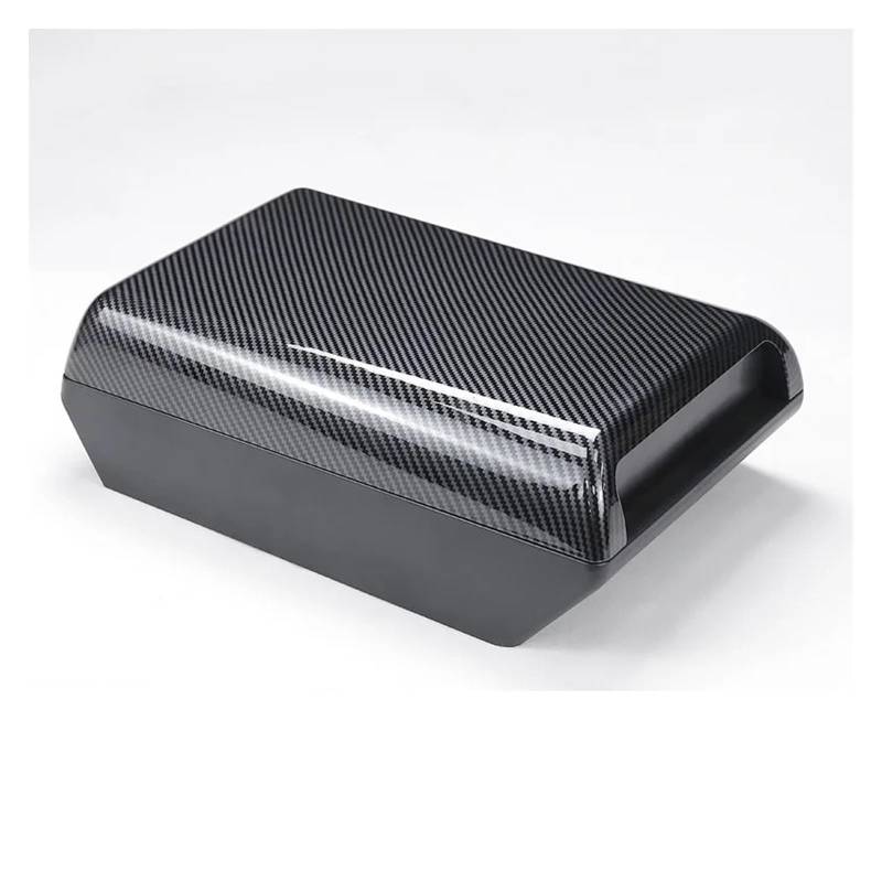 Armlehnenbox Für Tesla Für Modell 3 Y 2023 Für Highland 2024 Zubehör Armlehnenschutzkastenabdeckung Schwarzes Weiches Wildleder-Center-Konsolen-Panel-Pad Mittelarmlehne(Carbon Fiber Pattern*) von TjOta