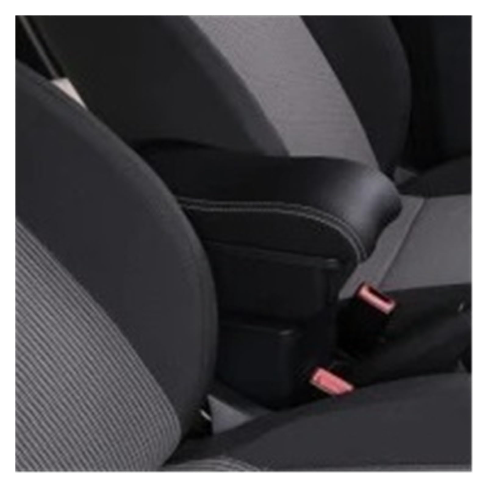 Armlehnenbox Für Toyota Für RAV4 Armlehnenbox Mittelkonsole Zentralspeicher Inhaltsspeicher Mit Getränkehalter Produkte Armlehne Mittelarmlehne(A-Black White line) von TjOta