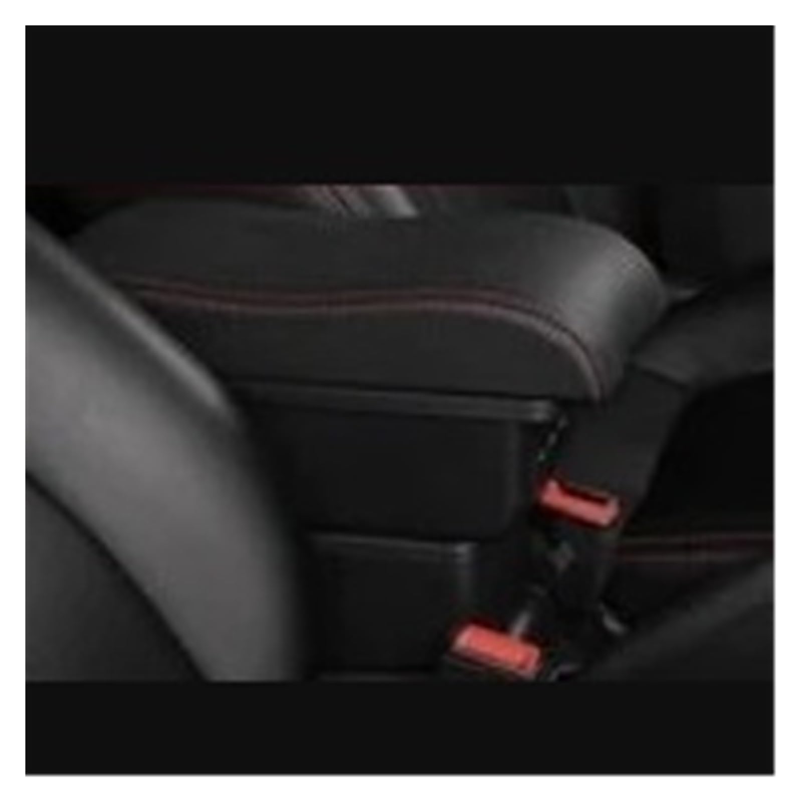 Armlehnenbox Für Toyota Für RAV4 Armlehnenbox Mittelkonsole Zentralspeicher Inhaltsspeicher Mit Getränkehalter Produkte Armlehne Mittelarmlehne(B-Black red line) von TjOta
