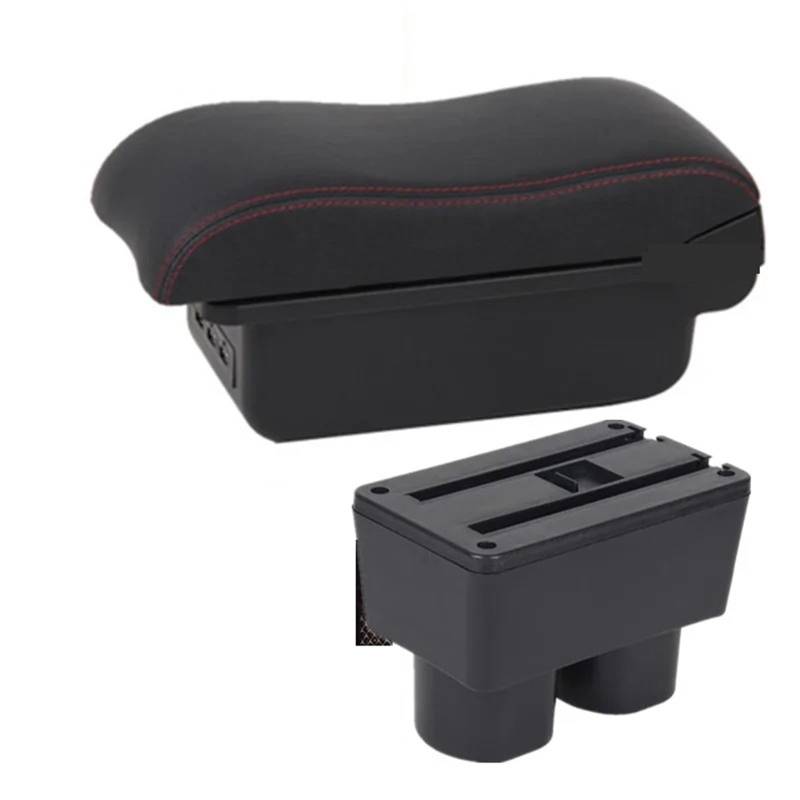 Armlehnenbox Für Toyota Für Rush Für Avanza Für Rush Aufbewahrungsbox Innenraum Spezielles Nachrüst-Autozubehör Autoarmlehne Armlehnenbox Mittelarmlehne(B red line 3USB) von TjOta