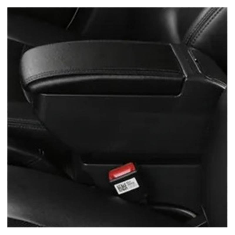 Armlehnenbox Für Toyota Für Yaris Für Vitz 5dr Für Fließheck 1998-2011 2005 2006 2007 2008 2009 2010 Spezielle Nachrüst-Autozubehör-Armlehnenbox Mittelarmlehne(H All Black 4 USB) von TjOta