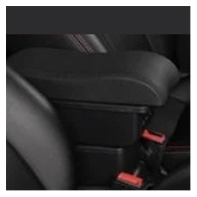 Armlehnenbox Für VW Für Caddy 5 2024 Zentrale Inhalt Shop Fall Konsole Lagerung Ellenbogen Unterstützung Rest Für Armlehne Box Mittelarmlehne(B-Black Black line) von TjOta