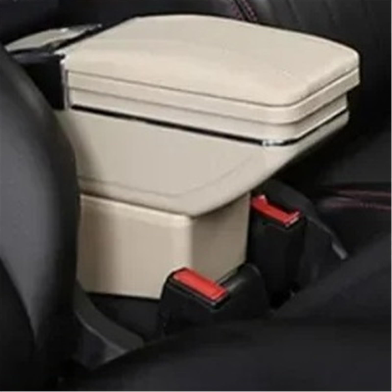 Armlehnenbox Für VW Für Polo Für AMEO 2009-2020 V Für Vivo Autoarmlehne Zentrale Aufbewahrungsbox Mit USB-Autozubehör Armlehnenbox Mittelarmlehne(A Beige NO USB) von TjOta
