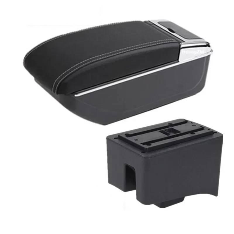 Armlehnenbox Für VW Für Polo Für AMEO 2009-2020 V Für Vivo Autoarmlehne Zentrale Aufbewahrungsbox Mit USB-Autozubehör Armlehnenbox Mittelarmlehne(B White line NO USB) von TjOta