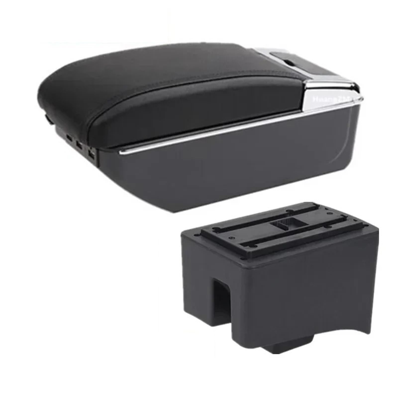 Armlehnenbox Für VW Für Polo Für AMEO 2009-2020 V Für Vivo Autoarmlehne Zentrale Aufbewahrungsbox Mit USB-Autozubehör Armlehnenbox Mittelarmlehne(C Black line 7USB) von TjOta