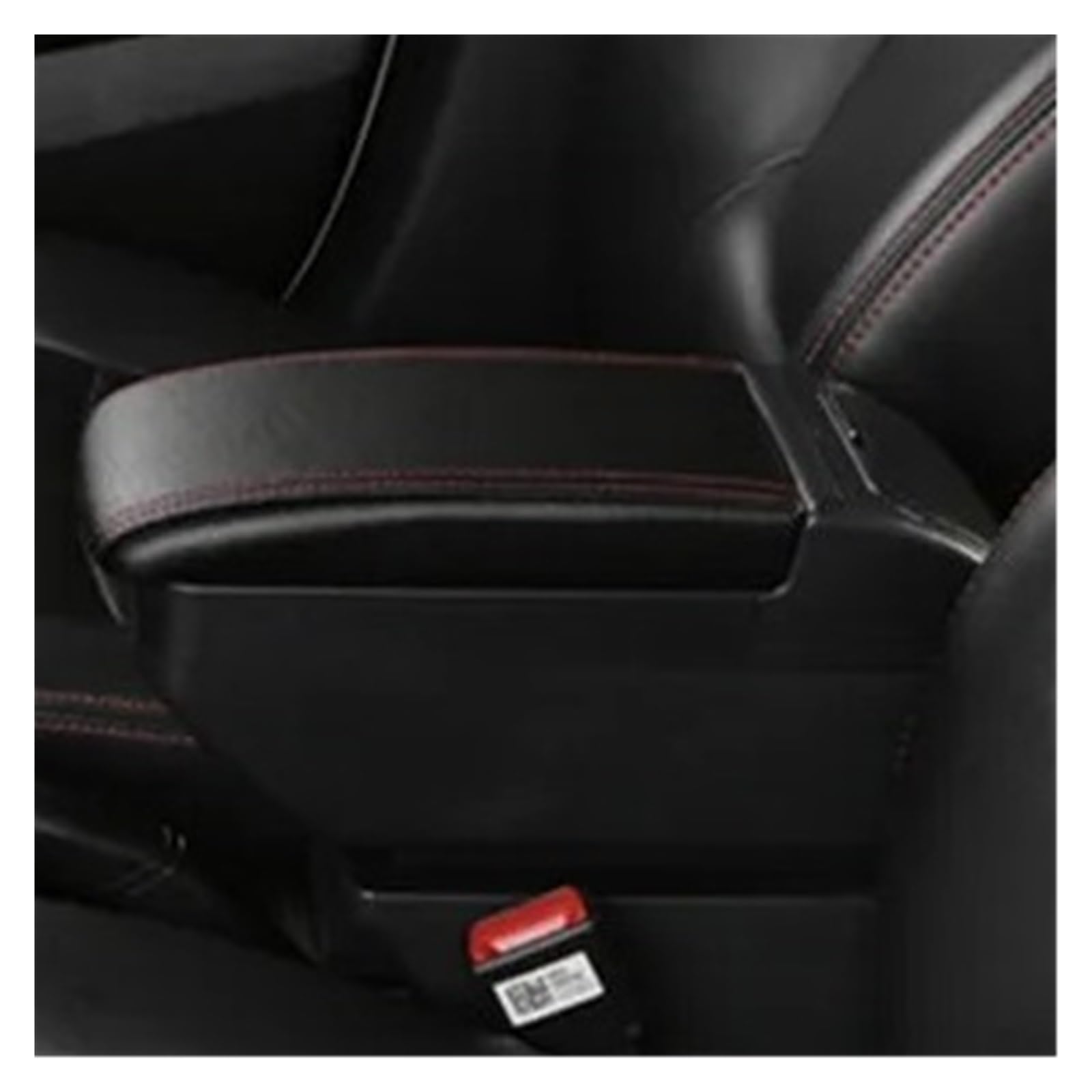 Armlehnenbox Für VW Für Polo Mk5 6R Für Vento 2010-2018 Autoarmlehnenbox Innenteile Aufbewahrungsbox Autozubehör Armlehne Mittelarmlehne(F Black Red No USB) von TjOta