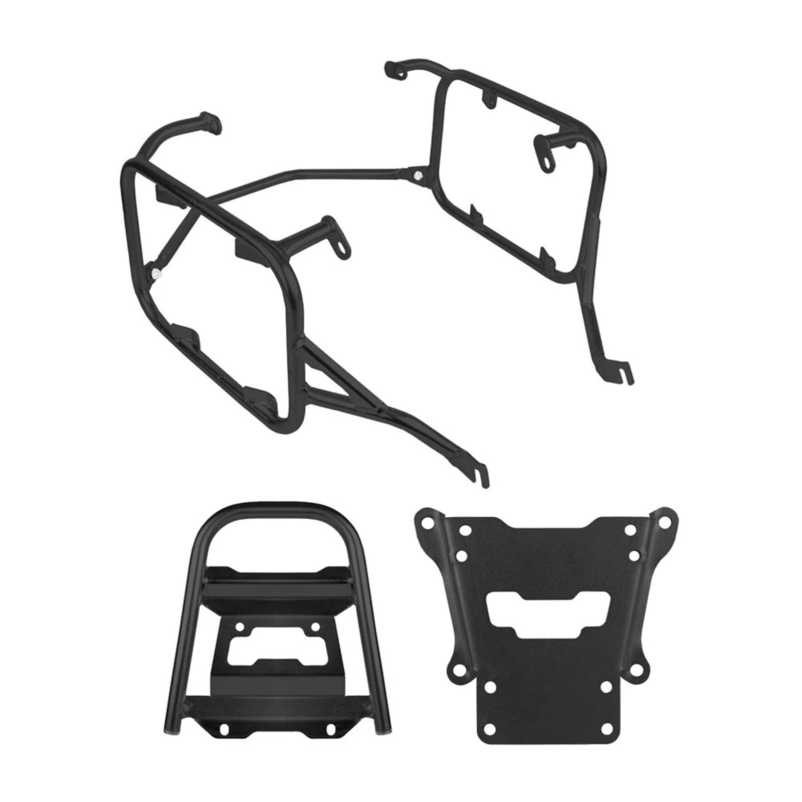Für Tiger 1200 GT Für Rally Pro 2022-2025 Satteltasche Heckbox Edelstahl Gepäckhalter Motorrad Gepäckträger Kofferhalterung Motorrad Gepäckträger Hinten(Black 1 Set) von TjOta