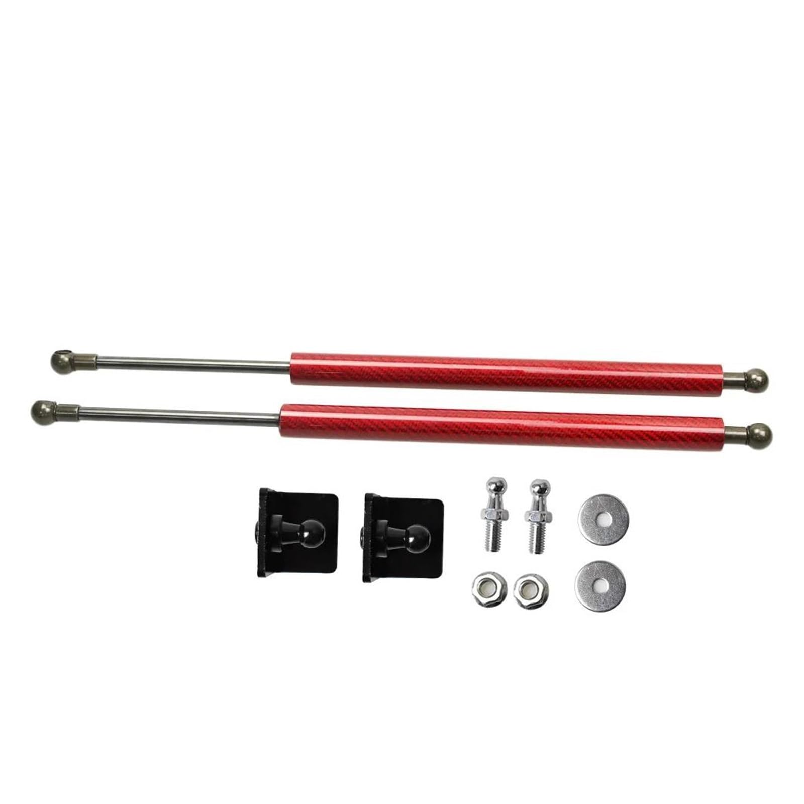 Haubenlift Für SEAT Für Ibiza KJ 6F 2017-2023 Vordere Motorhaube Ändern Gas Streben Carbon Faser Lift Unterstützung Schock Dämpfer Zubehör Absorber Gasfeder Motorhaube (Color : Red Carbon Fiber) von TjOta