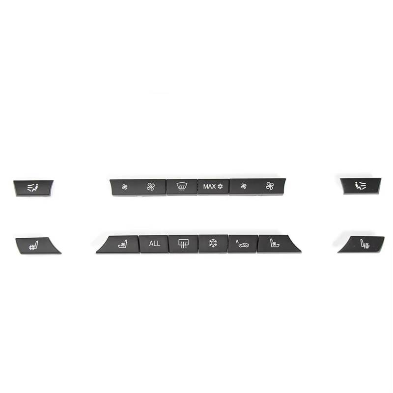 Auto Fenster Schalter Auto-Frontkonsole Armaturenbrett Klimaanlage Tastenkappen-Set Ersatz Für F10 F06 F12 F01 F02 Für 5er 6er 7er GT 14-teilig(A Without Off 14Piece) von Tjxtixle