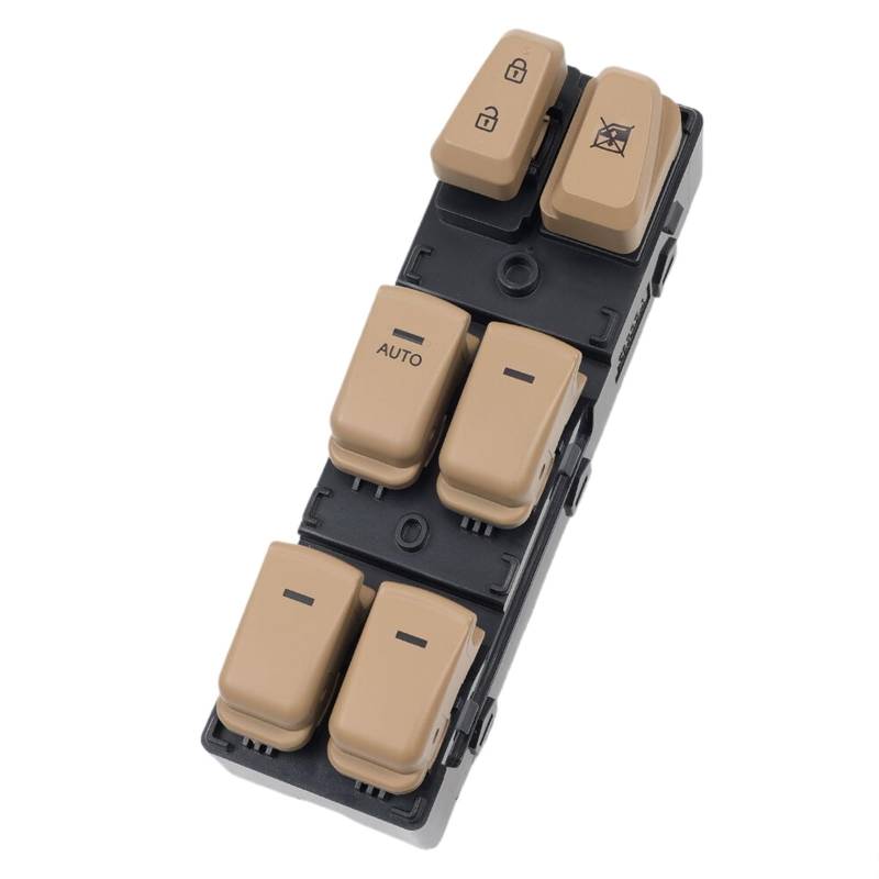 Auto Fenster Schalter Elektrische Fensterheber Master Control Schalter Konsole Taste Für Hyundai Für Sonata 2011 2012 2013 2014 93570-3S000 93570-3S000RY(Beige 1) von Tjxtixle