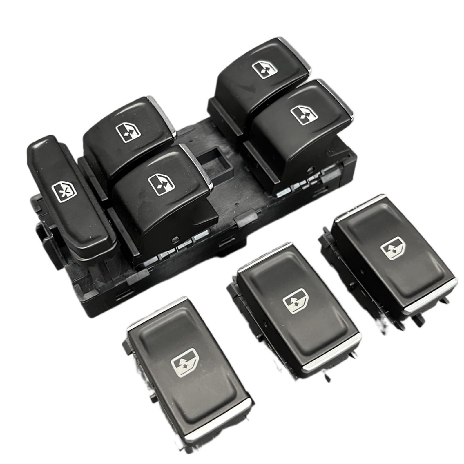 Auto Fenster Schalter Fensterheber-Taste Elektrische Power Master Fenster Schalter Auto Zubehör Für Skoda Für Octavia 2013-2017 5E0959857 5E0 959 857(4Piece Window Switch) von Tjxtixle